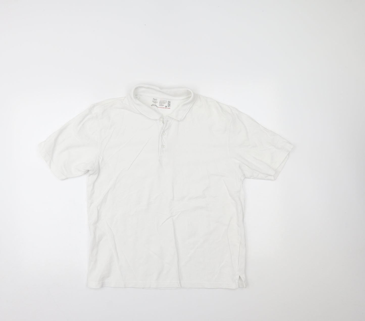 Marks and Spencer Boys White   Pullover Polo Size 15-16 Years