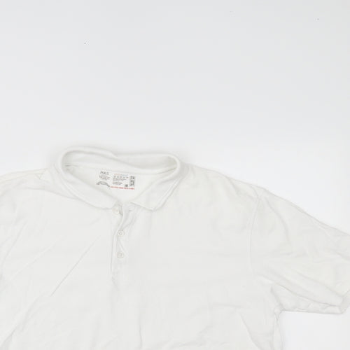 Marks and Spencer Boys White   Pullover Polo Size 15-16 Years
