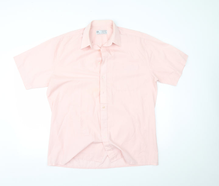 C&A Mens Pink Button-Up Size 16