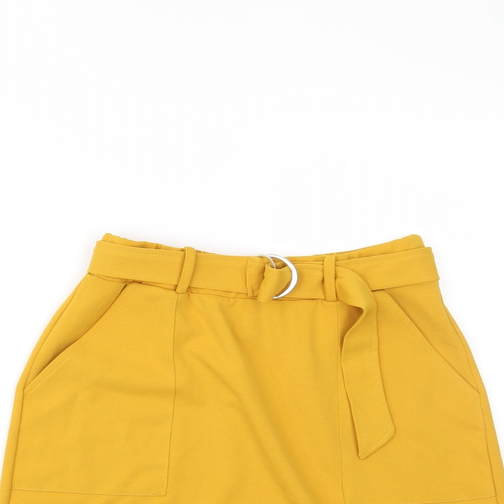 New Look Womens Yellow   Mini Skirt Size 10
