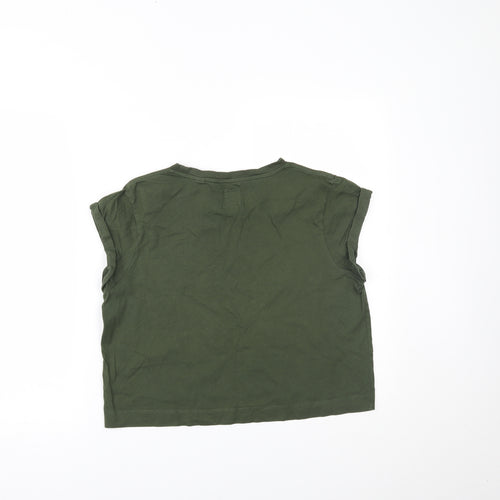Jack Wills Womens Green   Cropped T-Shirt Size 8