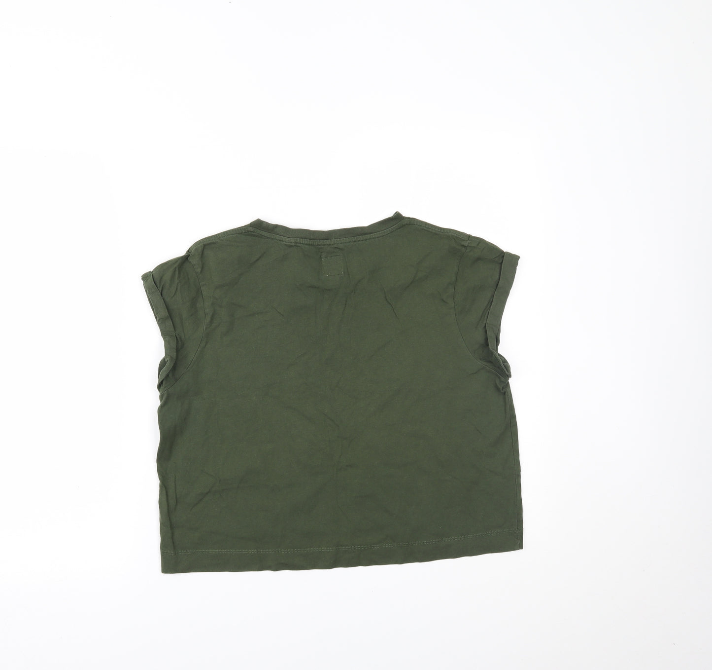 Jack Wills Womens Green   Cropped T-Shirt Size 8