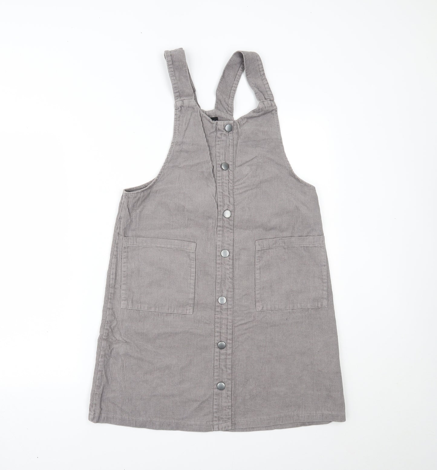 New Look Womens Grey   Pinafore/Dungaree Dress  Size 10
