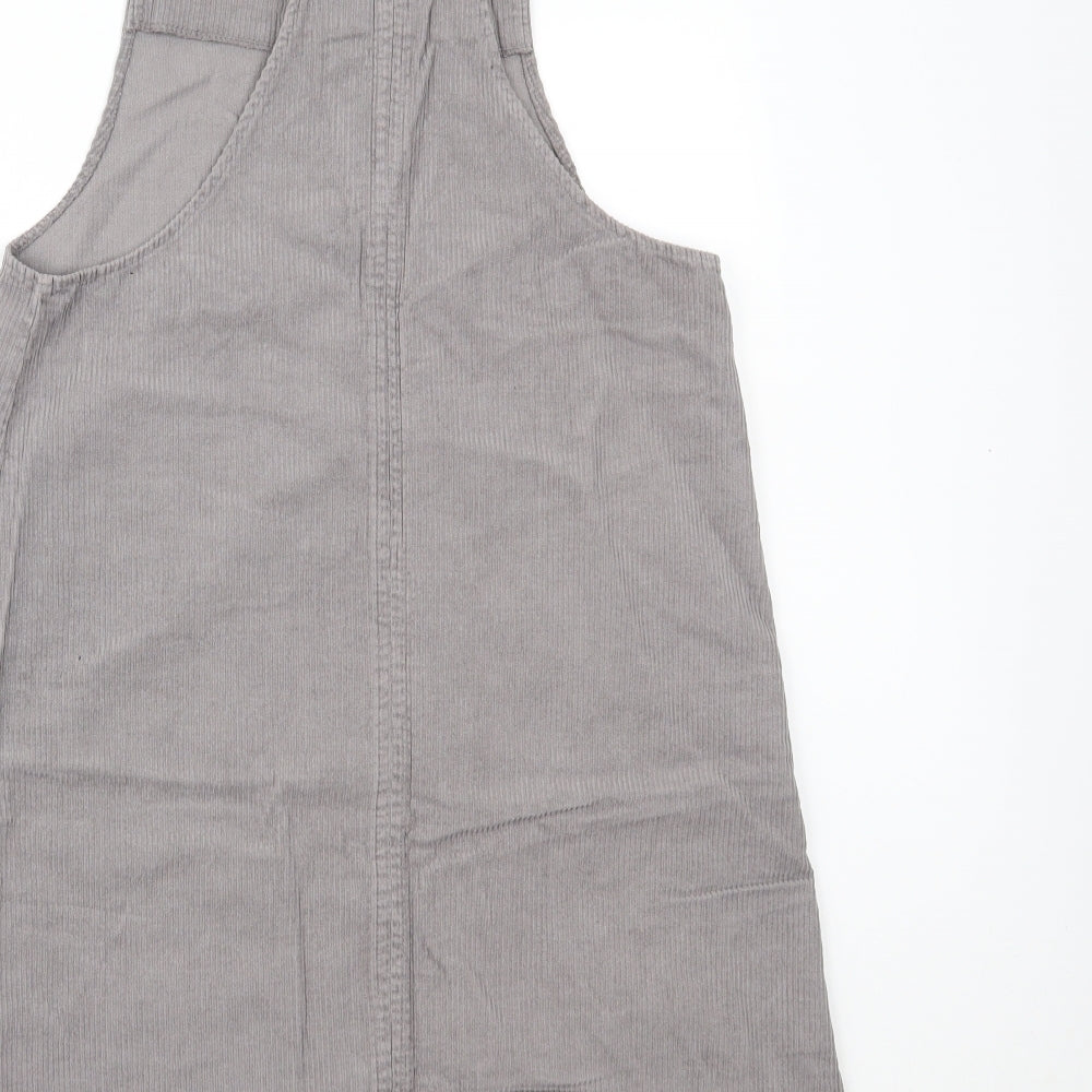 New Look Womens Grey   Pinafore/Dungaree Dress  Size 10