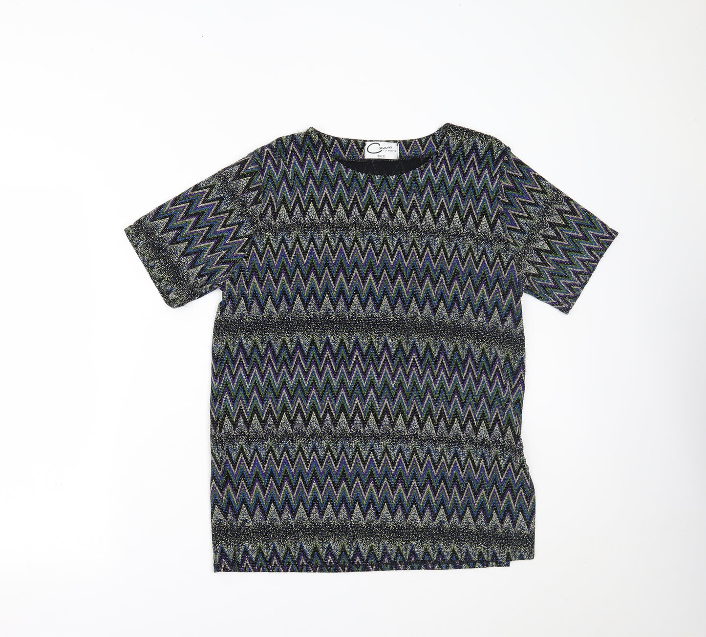 casamia Womens Multicoloured Geometric  Basic T-Shirt One Size