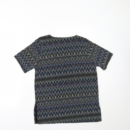 casamia Womens Multicoloured Geometric  Basic T-Shirt One Size