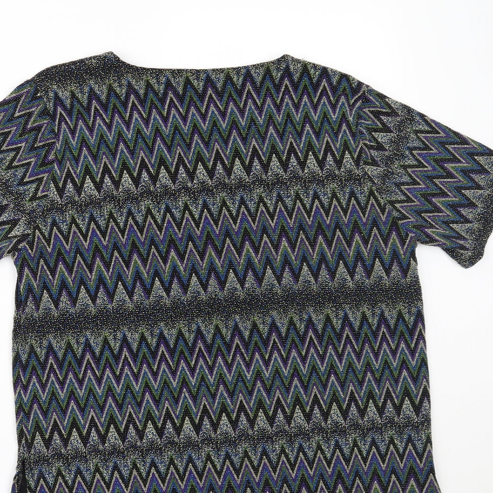 casamia Womens Multicoloured Geometric  Basic T-Shirt One Size
