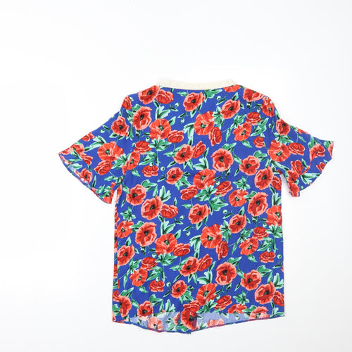 Papaya Womens Multicoloured Floral  Basic Button-Up Size 10