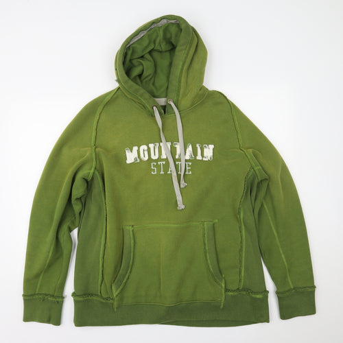 Marks and Spencer Mens Green   Pullover Hoodie Size L