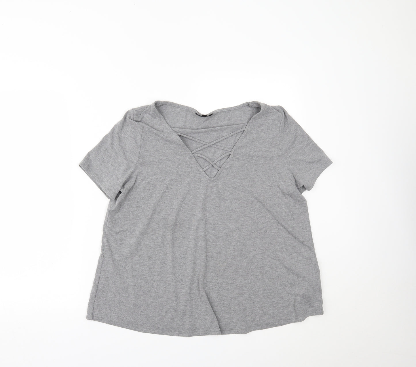 Topshop Womens Grey   Basic T-Shirt Size 12
