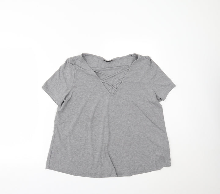 Topshop Womens Grey   Basic T-Shirt Size 12