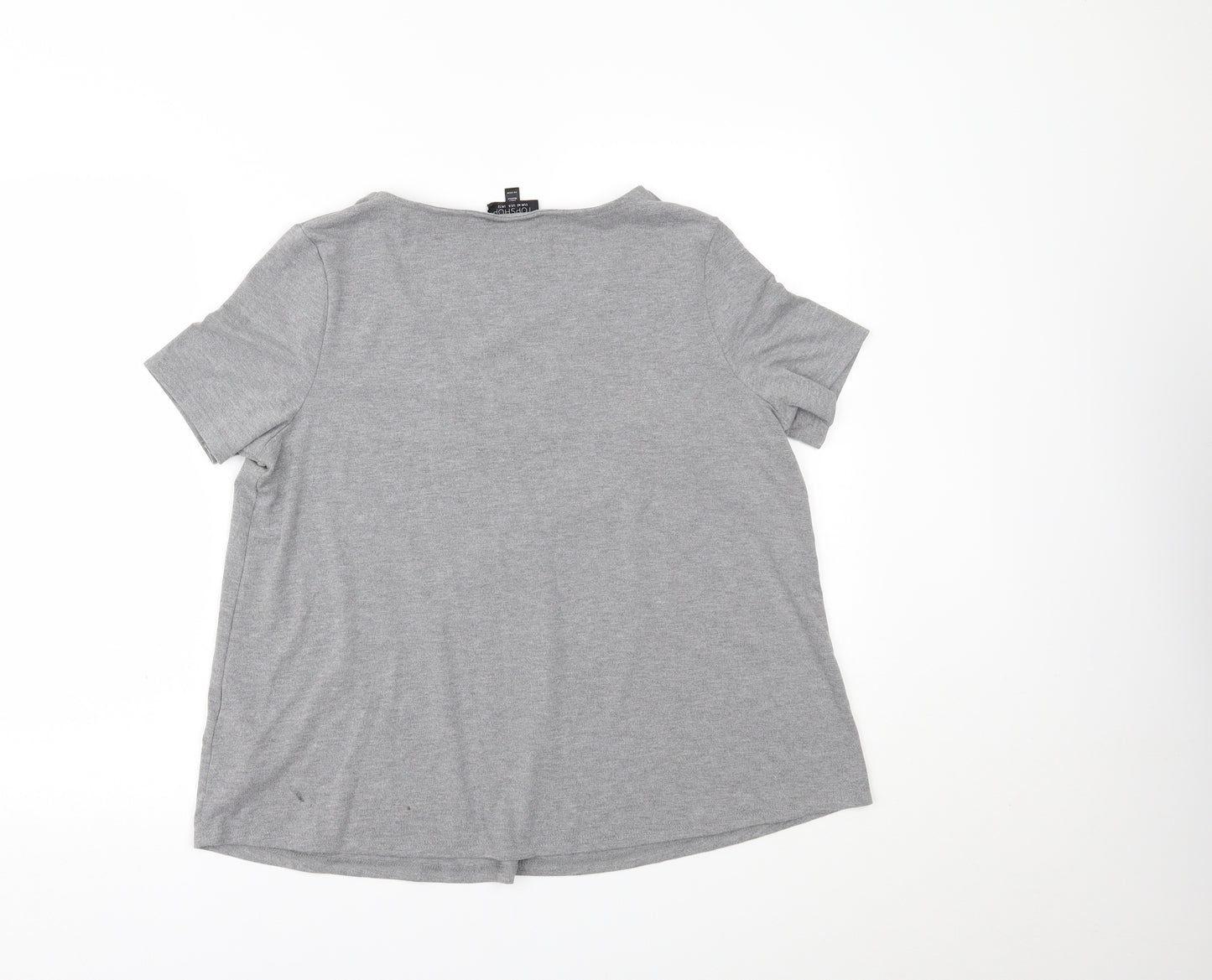 Topshop Womens Grey   Basic T-Shirt Size 12