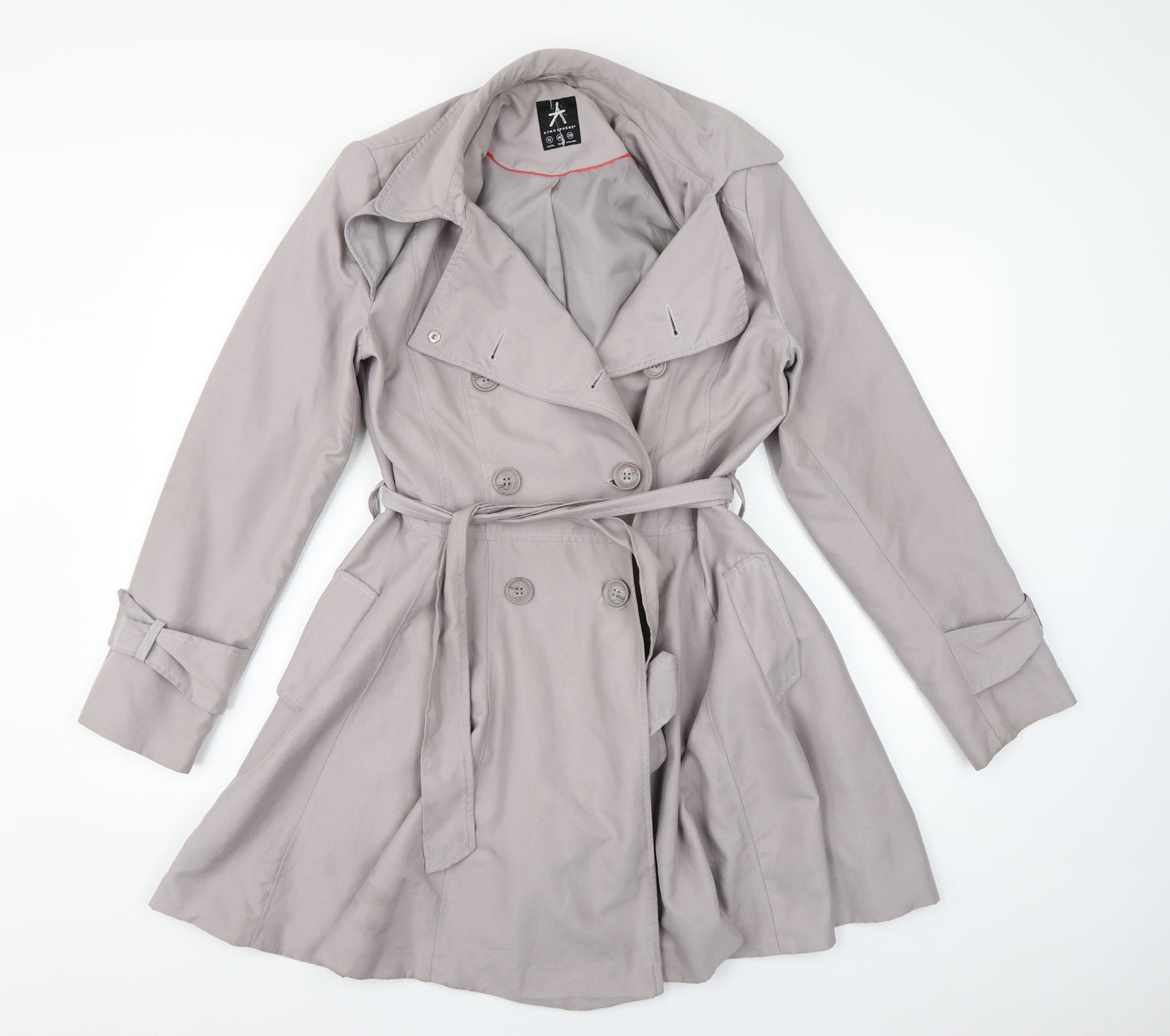 Atmosphere Womens Beige Houndstooth  Overcoat Coat Size 12