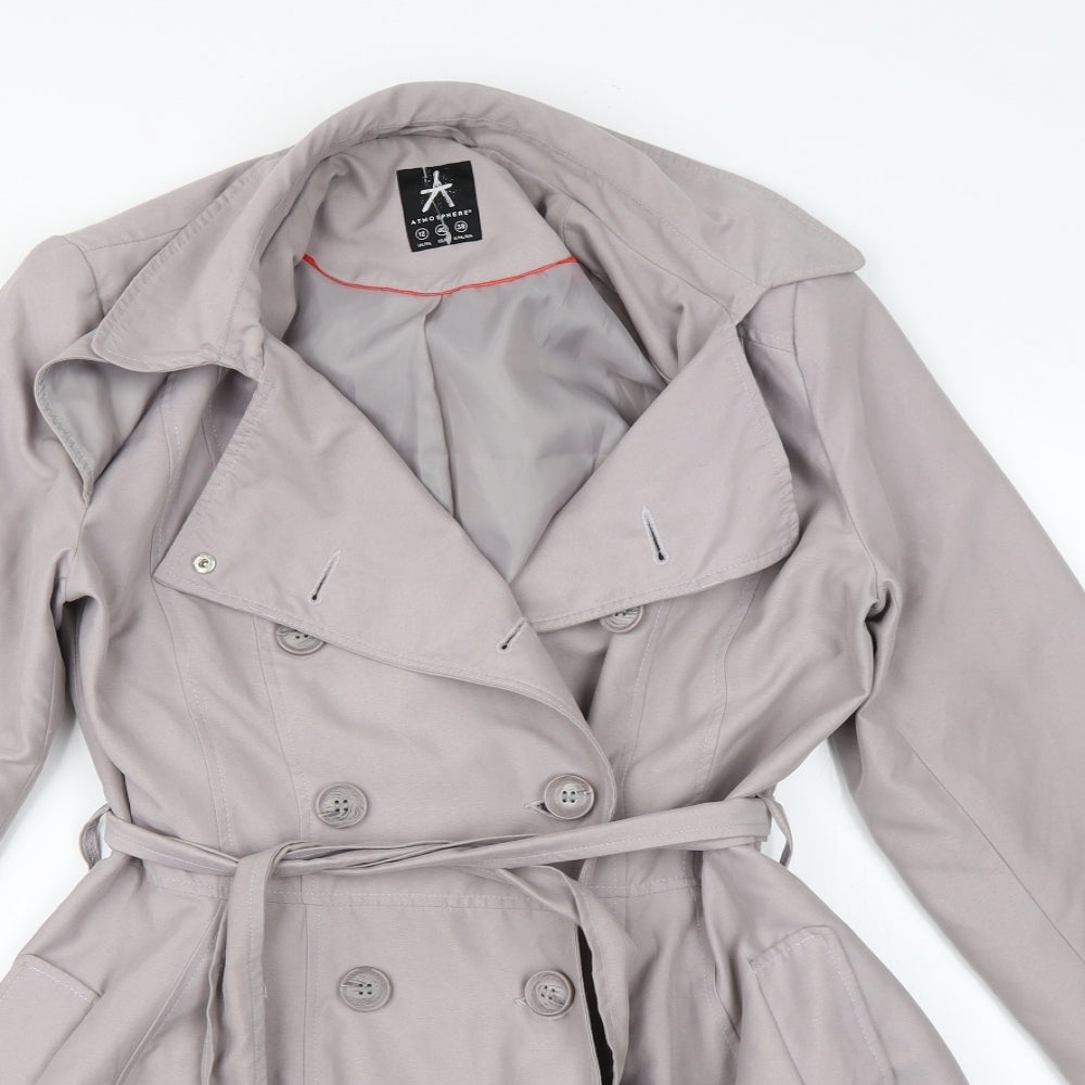 Atmosphere Womens Beige Houndstooth  Overcoat Coat Size 12