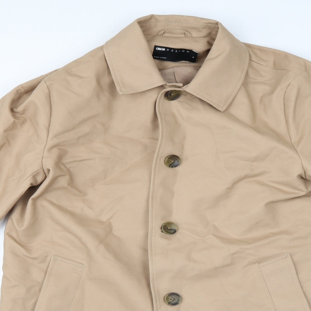 ASOS Mens Beige   Pea Coat Coat Size M