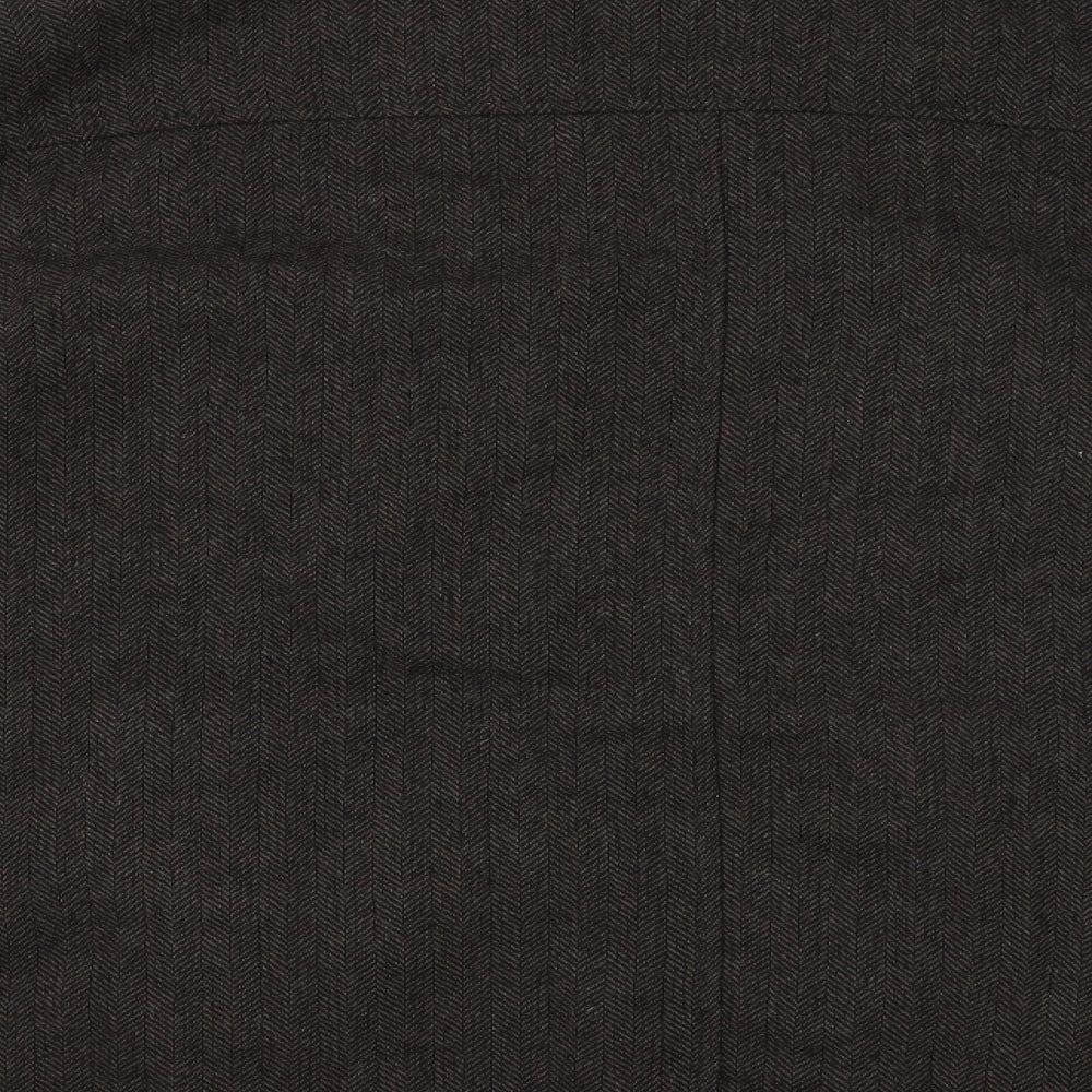 Easy Mens Brown Argyle/Diamond  Pea Coat Coat Size 2XL