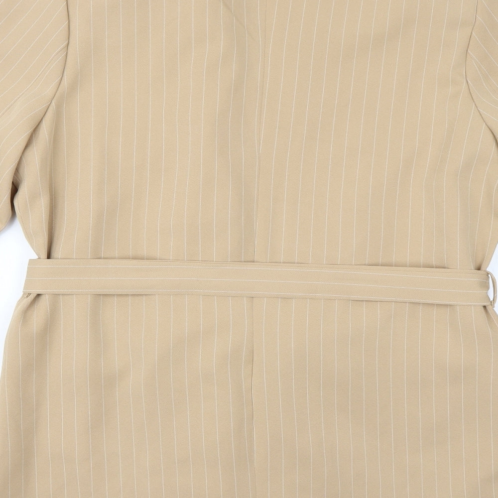 Nasty Gal Womens Beige   Pea Coat Coat Size 10