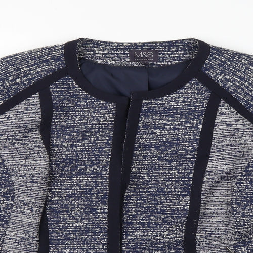 Marks and Spencer Womens Blue   Pea Coat Jacket Size 16