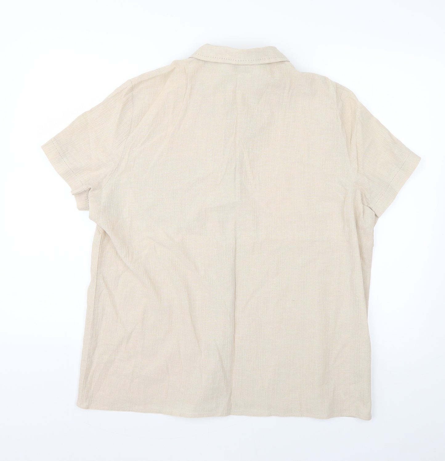 Marks and Spencer Womens Beige   Basic Blouse Size 16