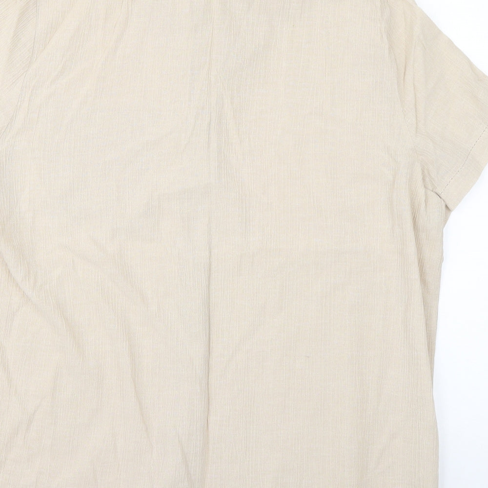 Marks and Spencer Womens Beige   Basic Blouse Size 16