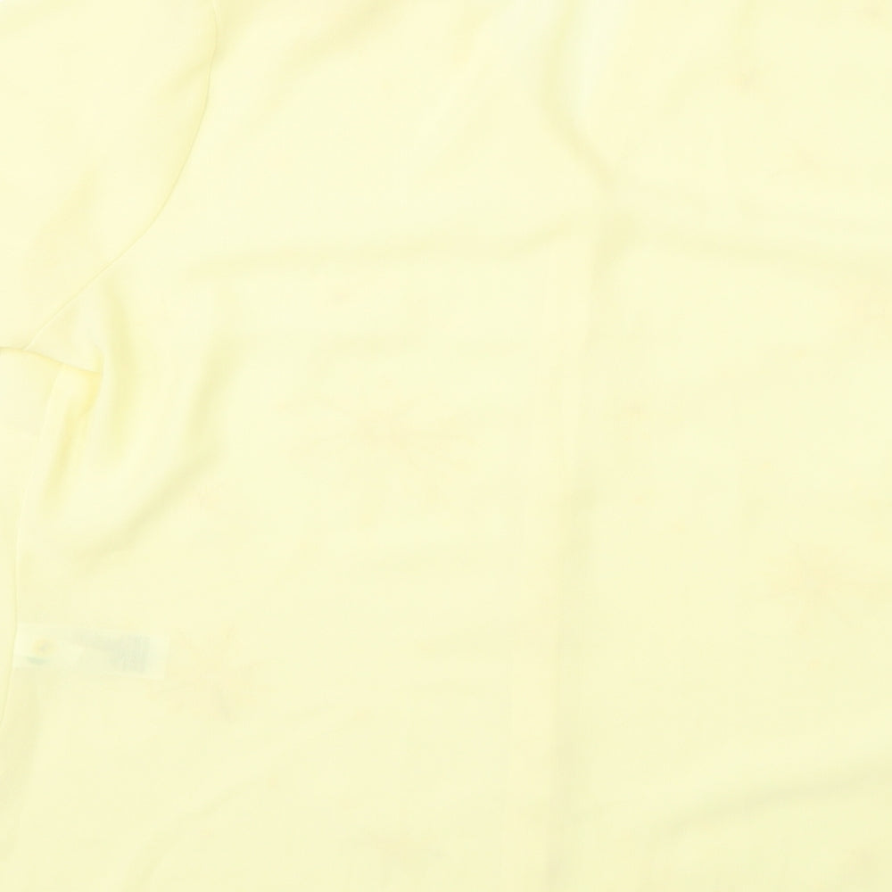 St Michael Womens Yellow Floral  Basic Blouse Size 18