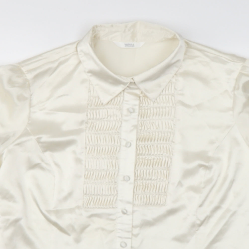 Marks and Spencer Womens White   Basic Blouse Size 16