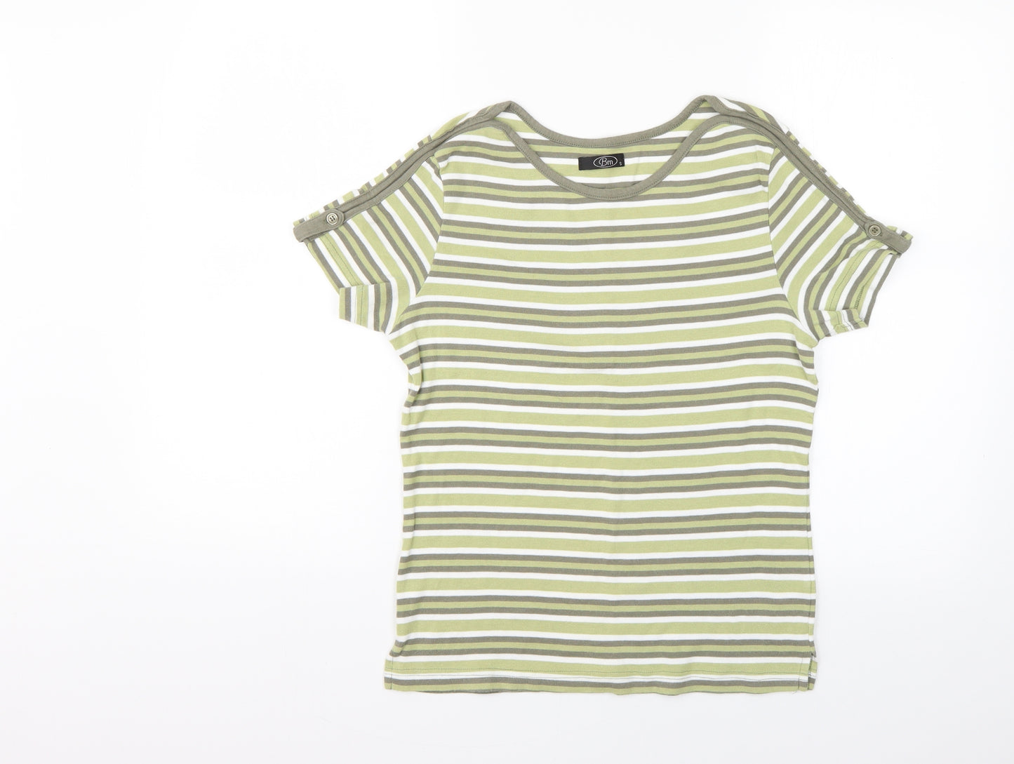 BM Mens Multicoloured Striped   T-Shirt Size S