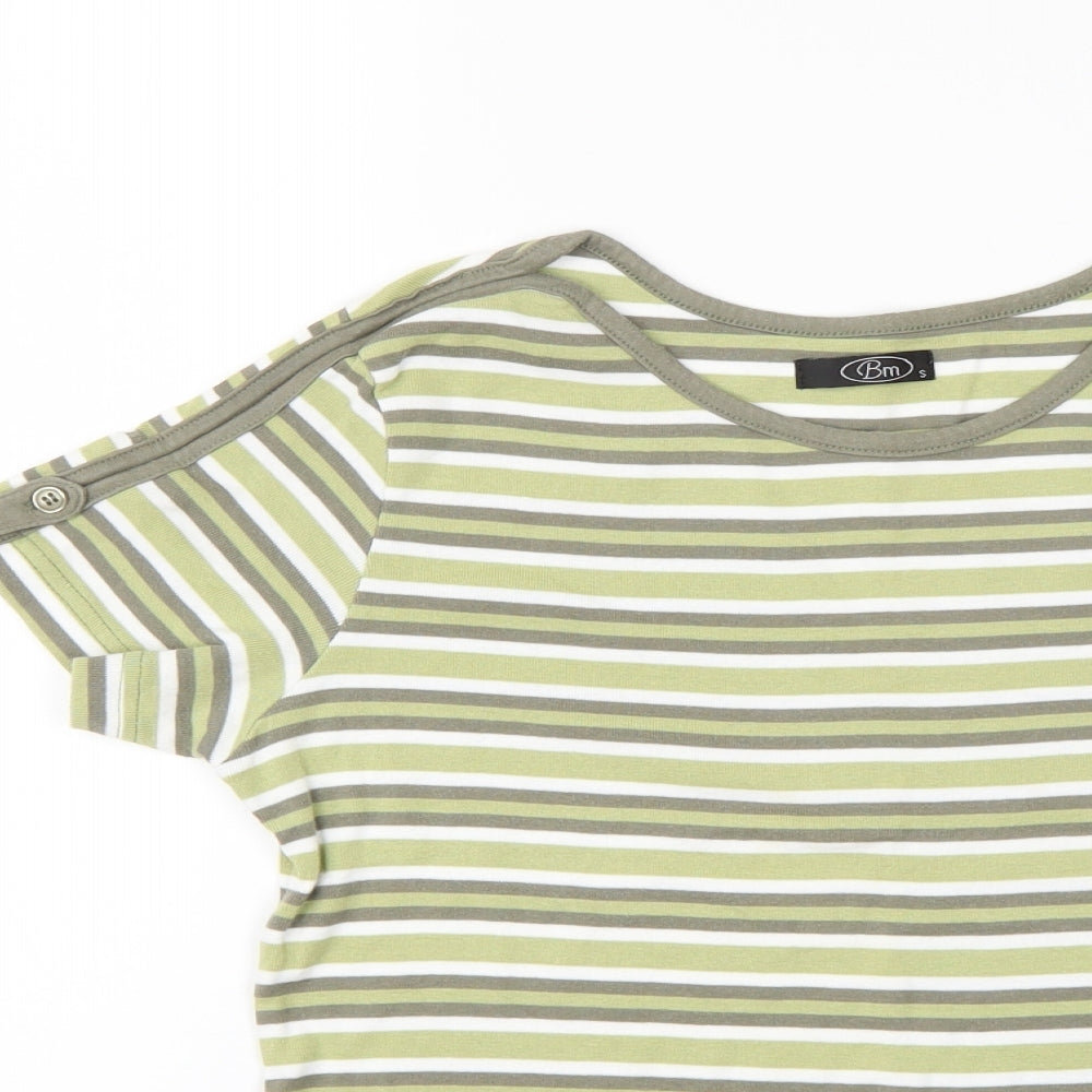 BM Mens Multicoloured Striped   T-Shirt Size S