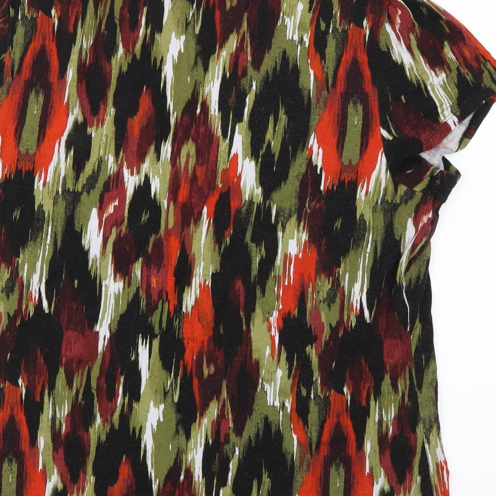 Marks and Spencer Womens Multicoloured Geometric  Basic T-Shirt Size 16