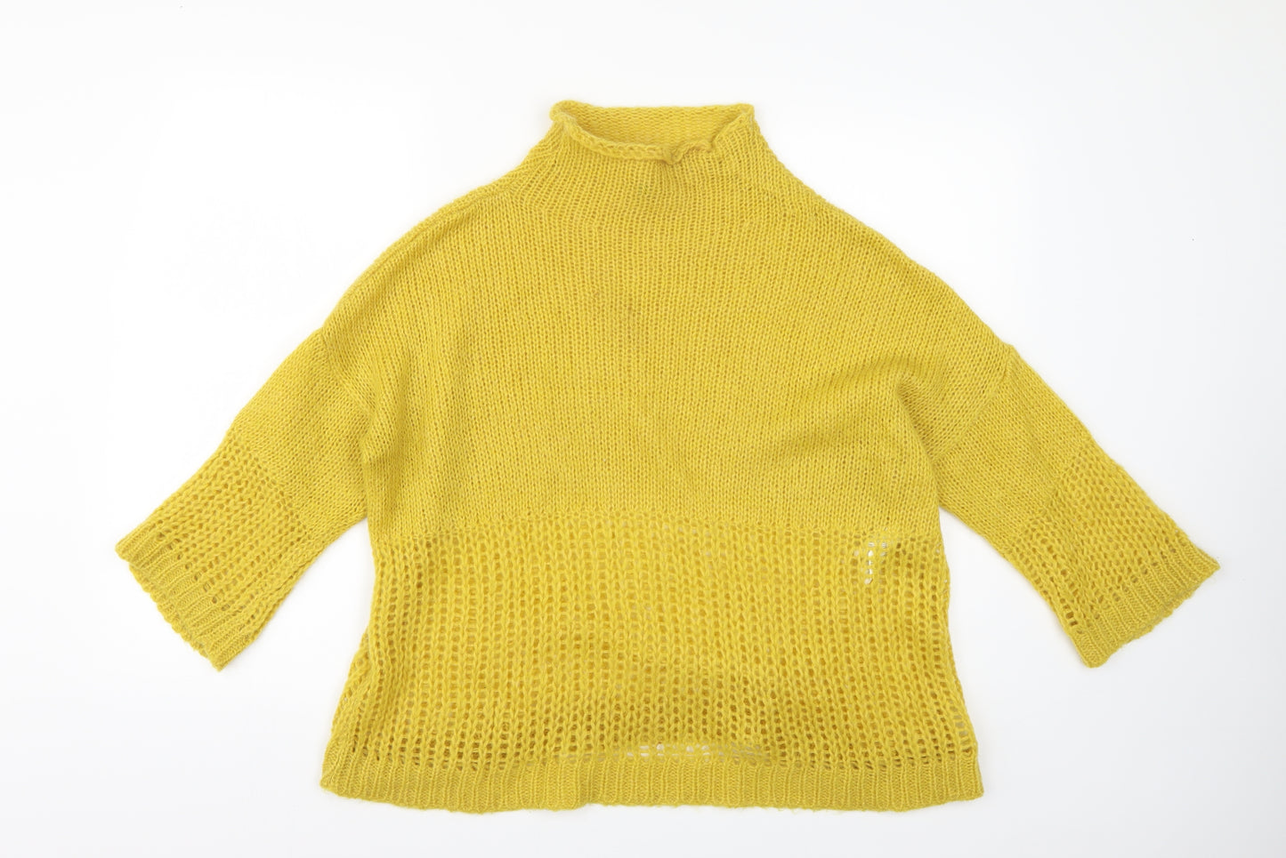 Preworn Womens Yellow   Henley Jumper Size M