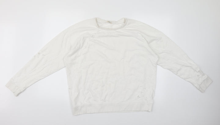 River Island Womens White Pullover Jumper Size 16