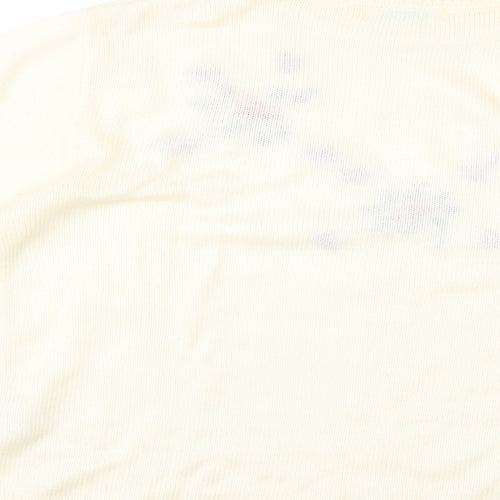 rose pearl Womens Yellow Floral  Pullover Jumper Size 10
