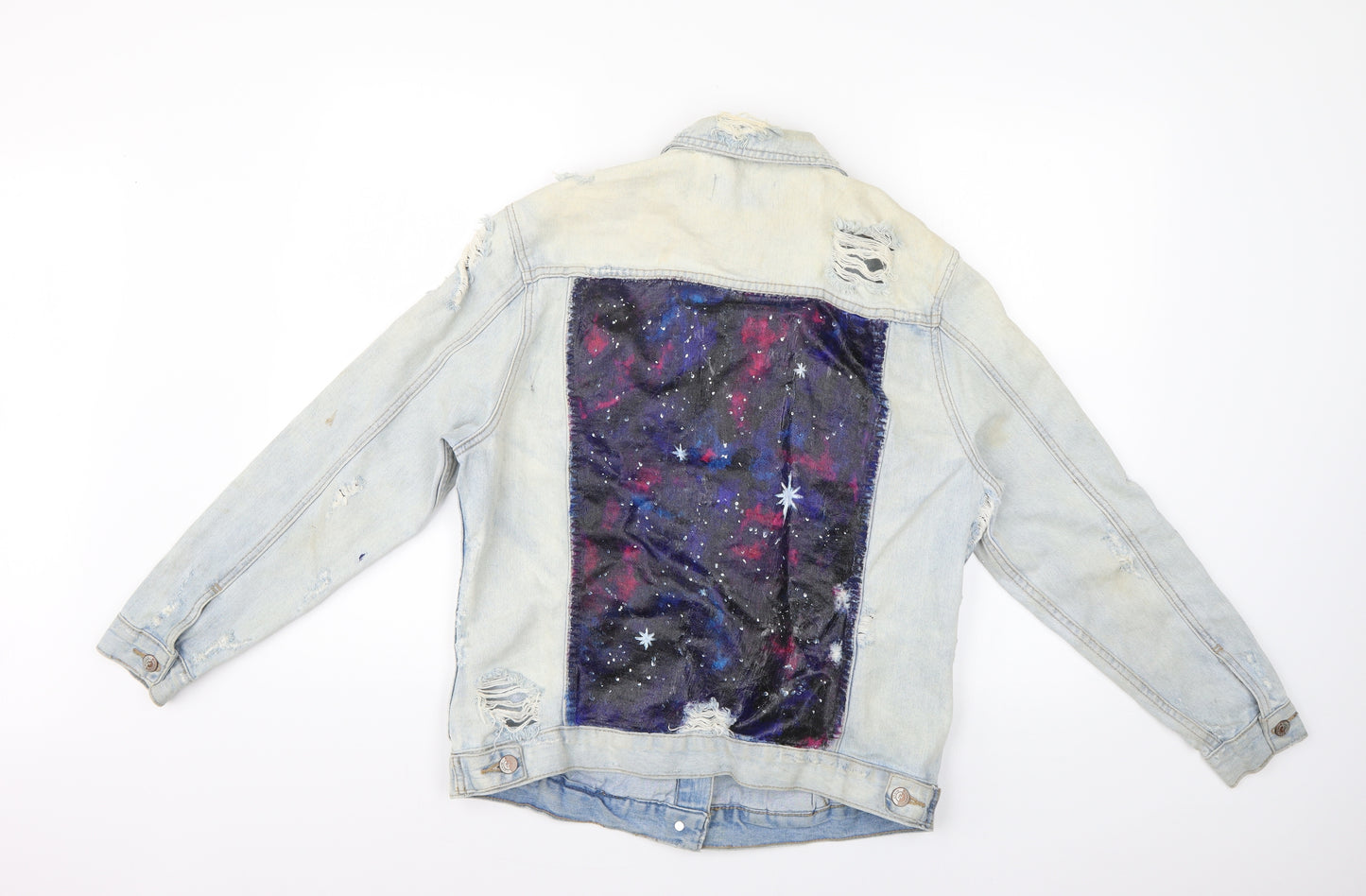 New Look Womens Blue Geometric  Jacket  Size 10