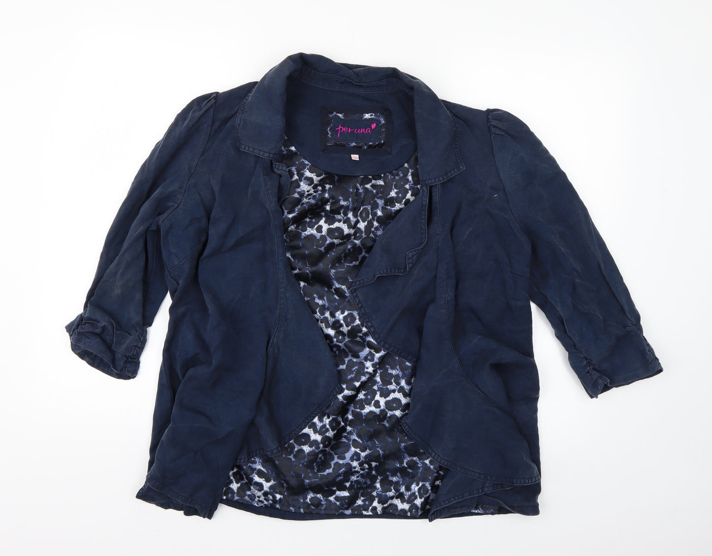 Per Una Womens Blue Animal Print  Jacket