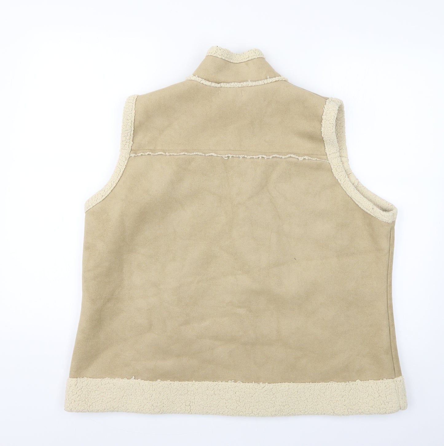 evie Womens Beige   Gilet Coat Size 22