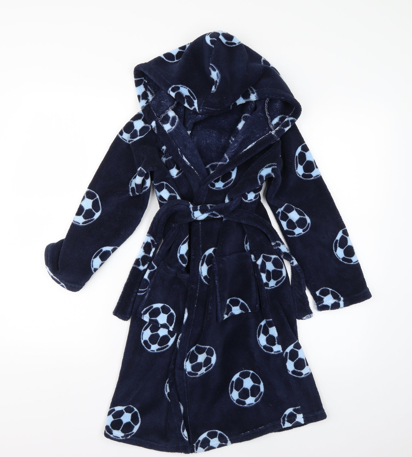 Store 21 Boys Blue Geometric   Robe Size 9-10 Years  - football