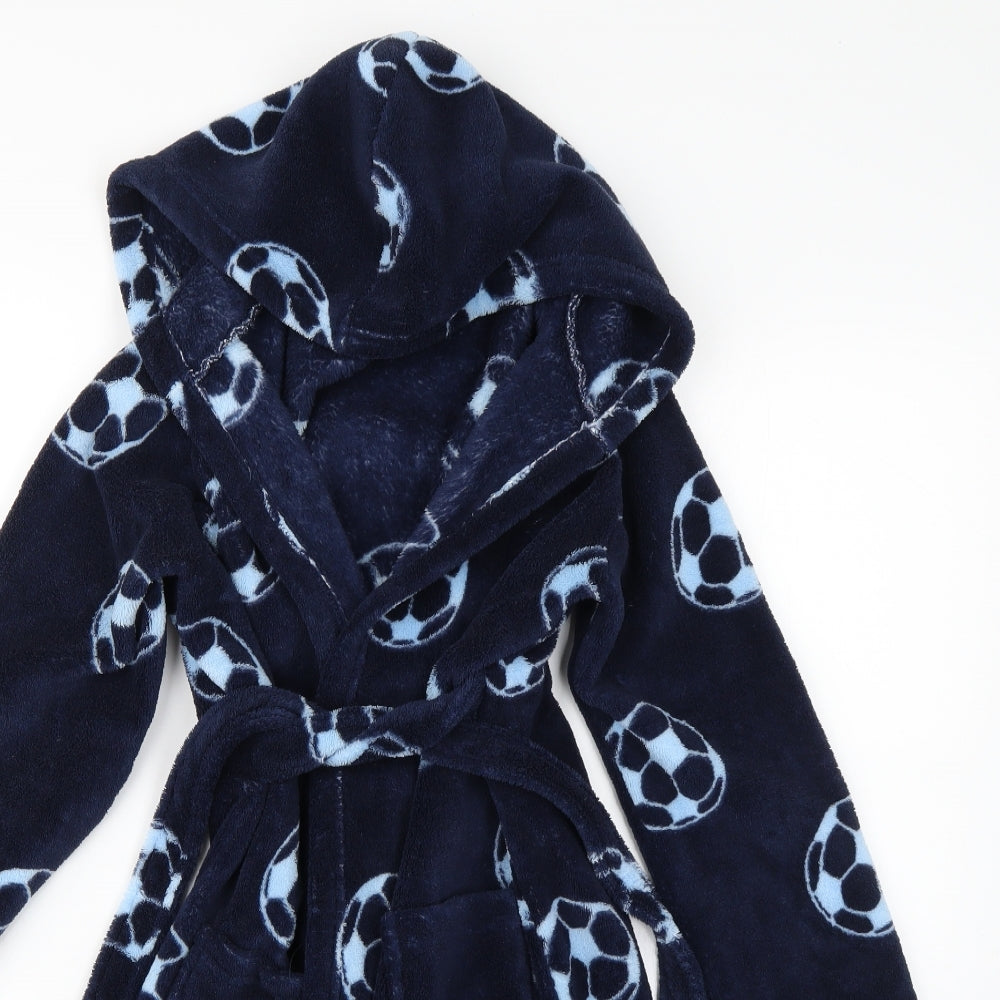 Store 21 Boys Blue Geometric   Robe Size 9-10 Years  - football