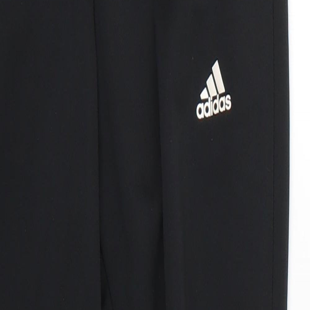 adidas Boys Black   Jogger Trousers Size 9-10 Years