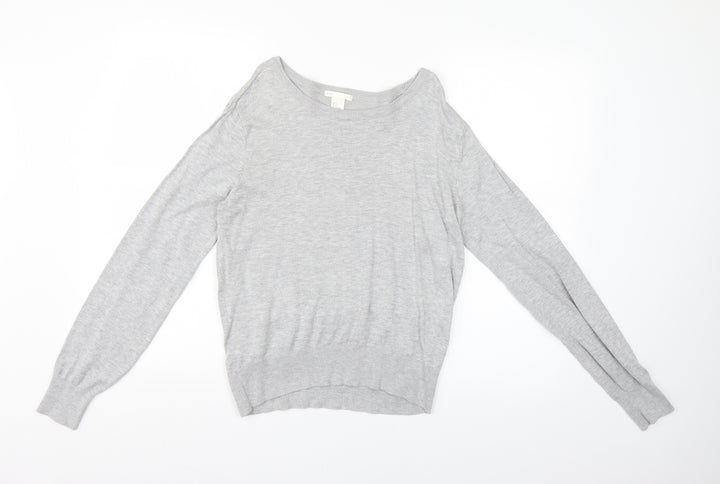 H&M Womens Grey   Basic Blouse Size S
