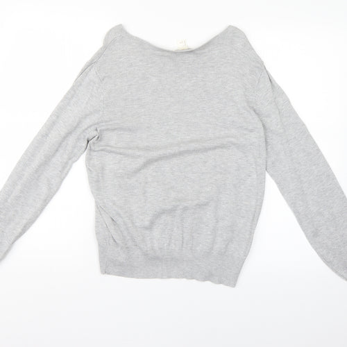 H&M Womens Grey   Basic Blouse Size S