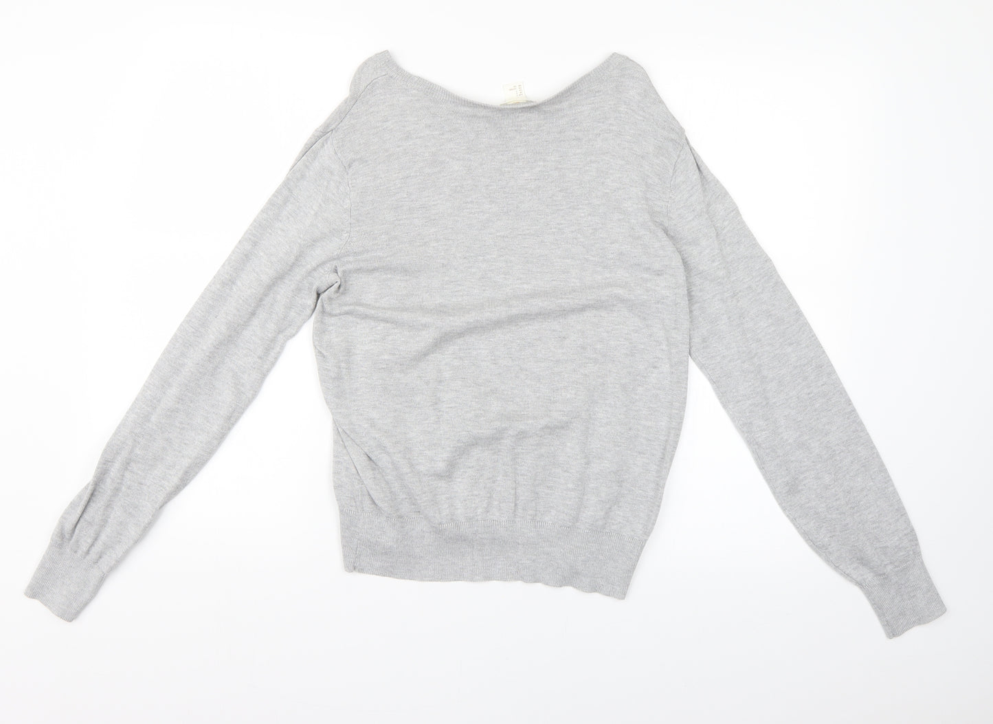 H&M Womens Grey   Basic Blouse Size S