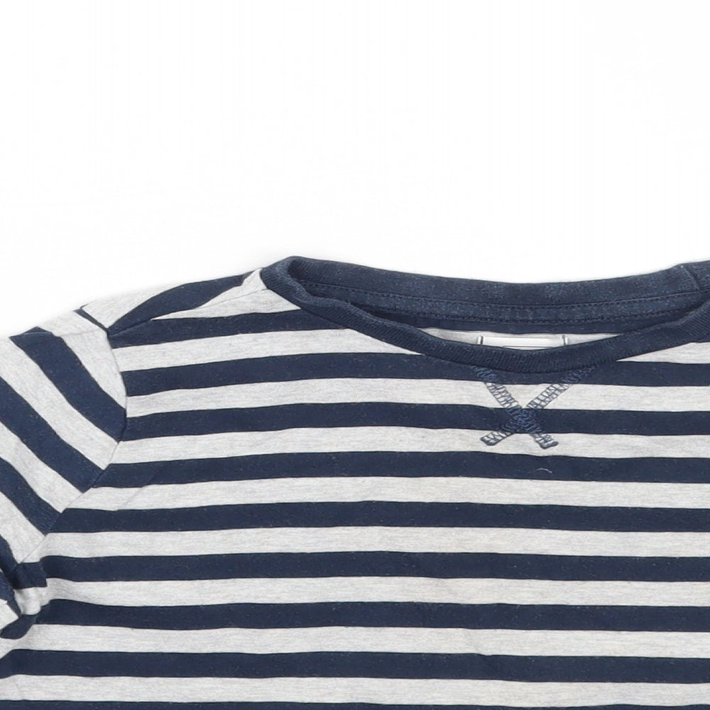 F&F Boys Grey Striped  Pullover Jumper Size 2-3 Years