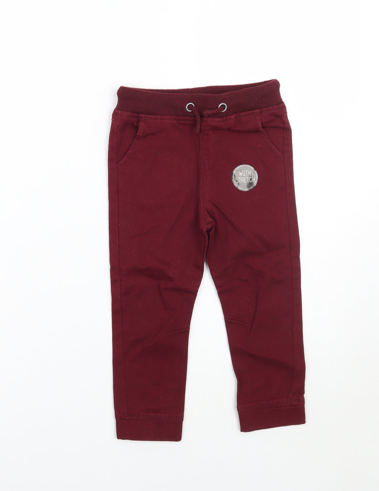 Matalan Boys Red   Capri Jeans Size 2-3 Years - stretch