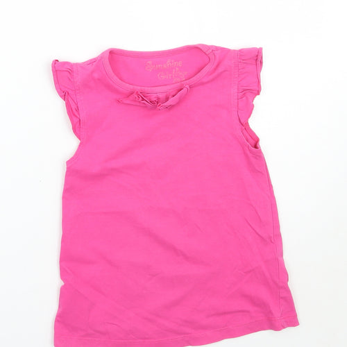 Sunshine girl Girls Pink   Basic Tank Size 6-7 Years