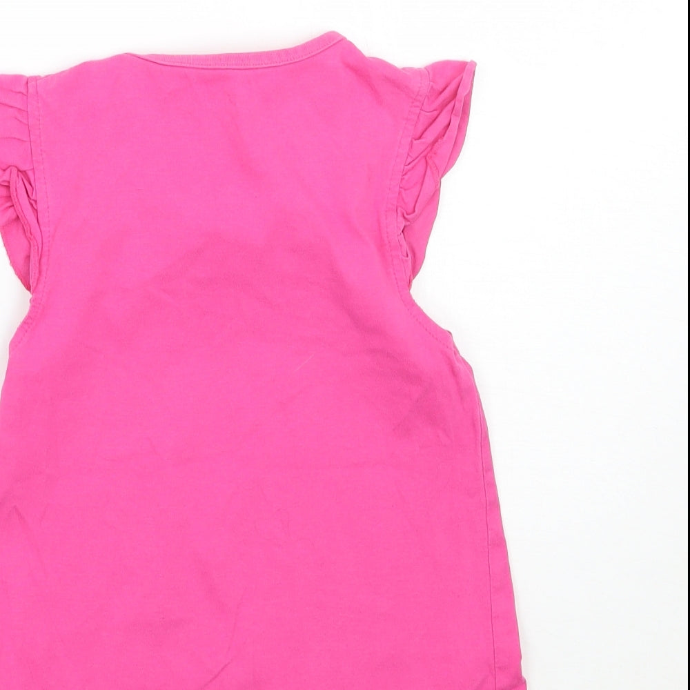 Sunshine girl Girls Pink   Basic Tank Size 6-7 Years