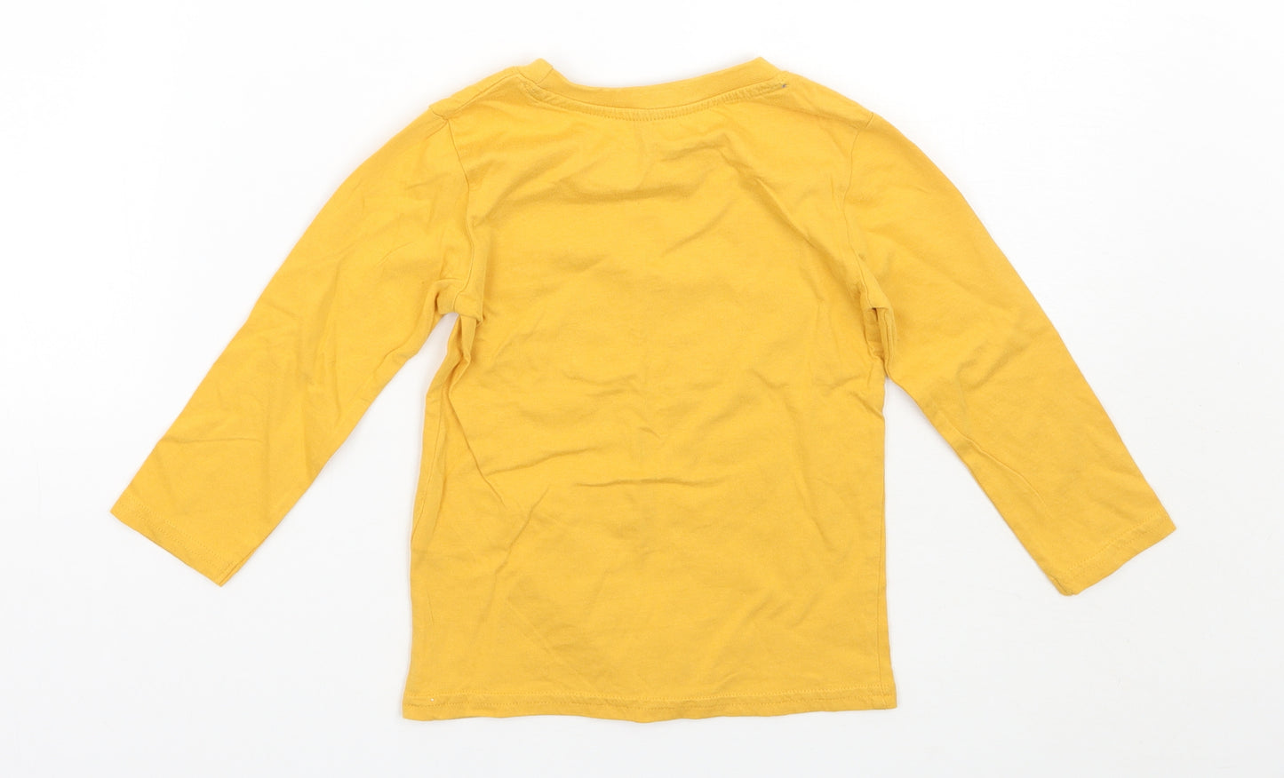 Primark Boys Yellow   Basic T-Shirt Size 2-3 Years