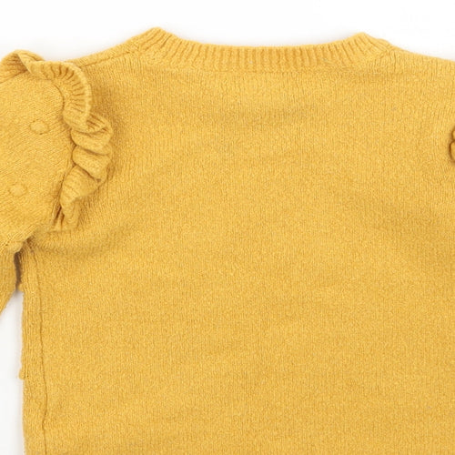 Primark Girls Yellow   Pullover Jumper Size 3-4 Years