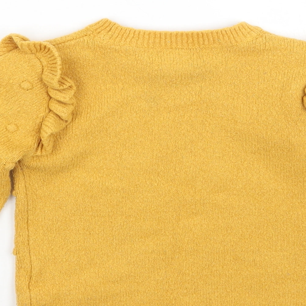 Primark Girls Yellow   Pullover Jumper Size 3-4 Years