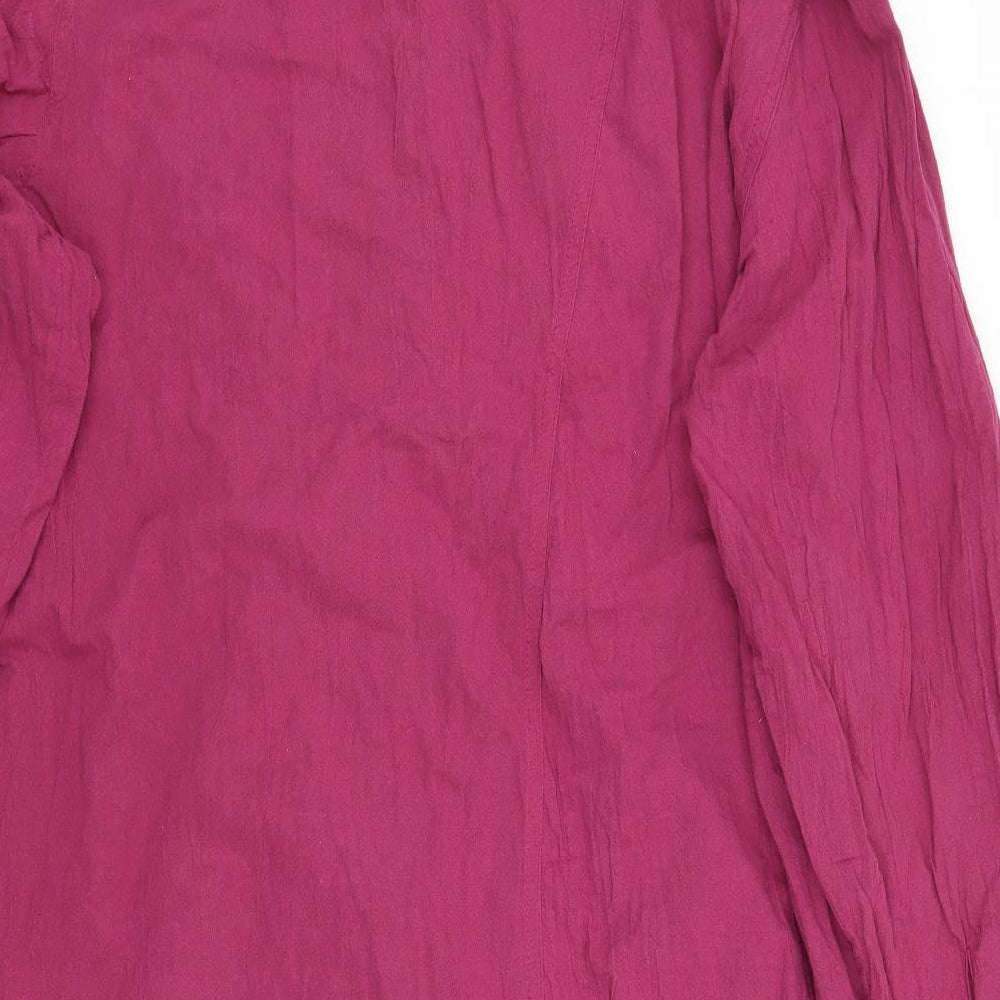 Anself Womens Pink   Basic Button-Up Size 4XL