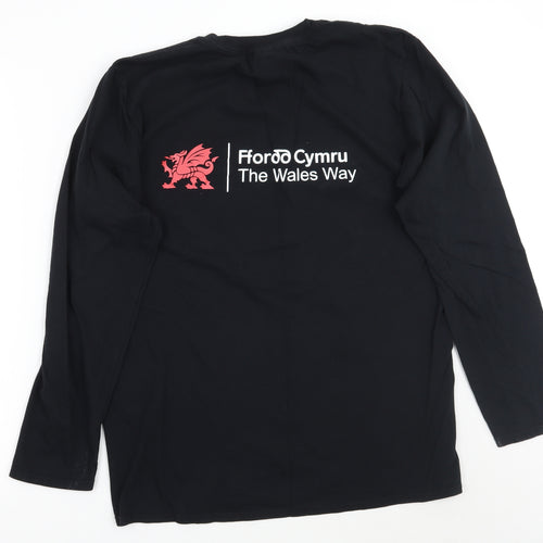 Gildan Womens Black   Basic T-Shirt Size L  - The wales way